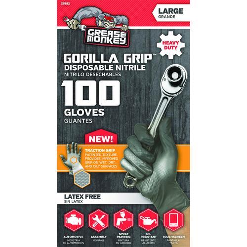 2 Pairs-Gorilla Grip Grease Monkey Mechanic Never Slip Gloves